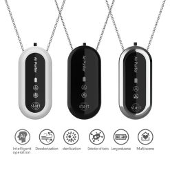새 제품 미니 홀터넥 공기청정기 휴대용 몸에 지니는 공기청정기 목걸이형 공기청정기 소형